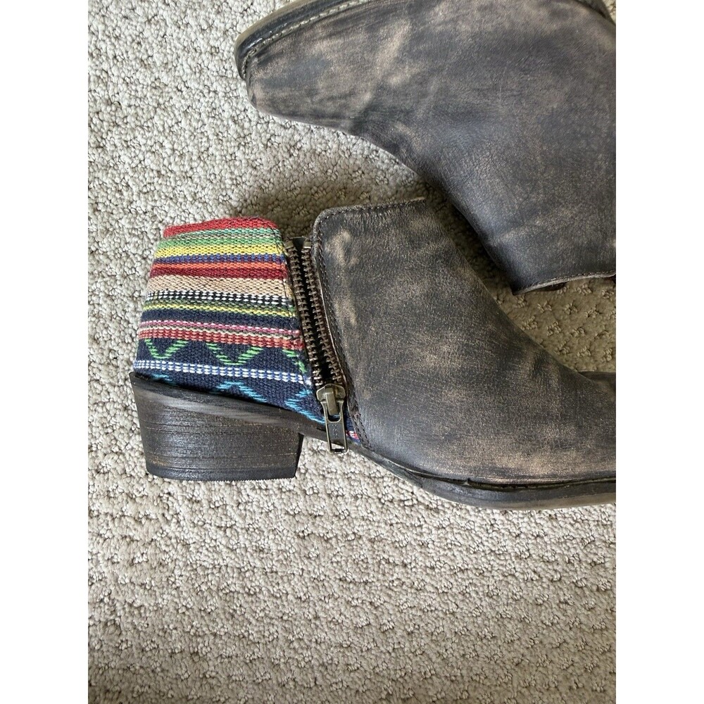 Roper Serape Heel Southwestern Cowboy Boots Western Booties Cowgirl Snip Toe - Picture 11 of 16